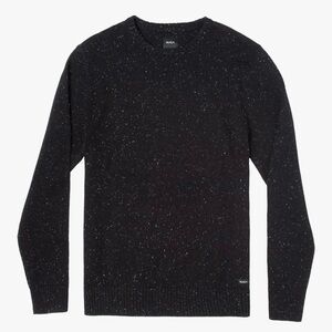 RVCA Mens Regular Fit Crewneck Sweater marled neps black XL